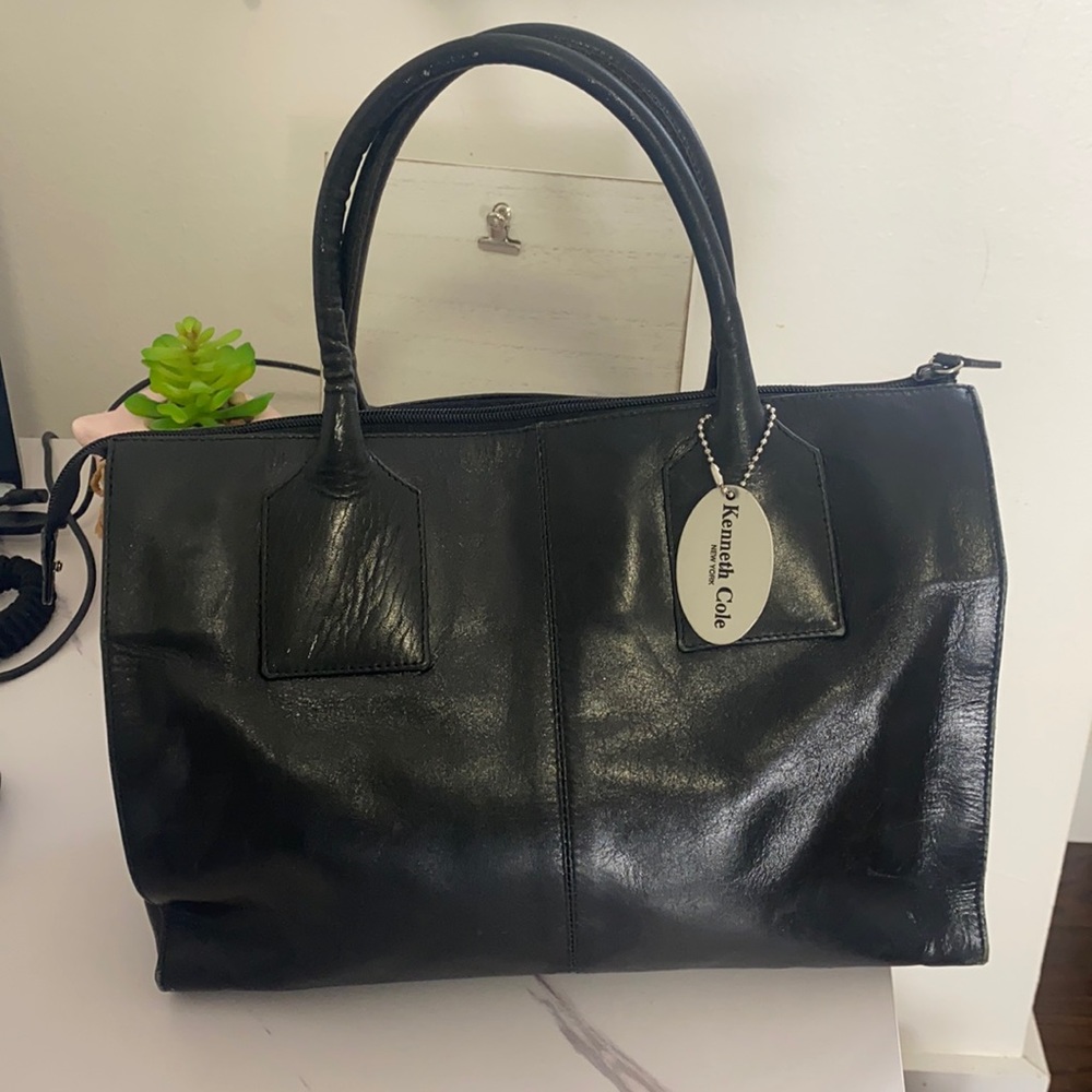 Kenneth Cole black handbag pure genuine leather